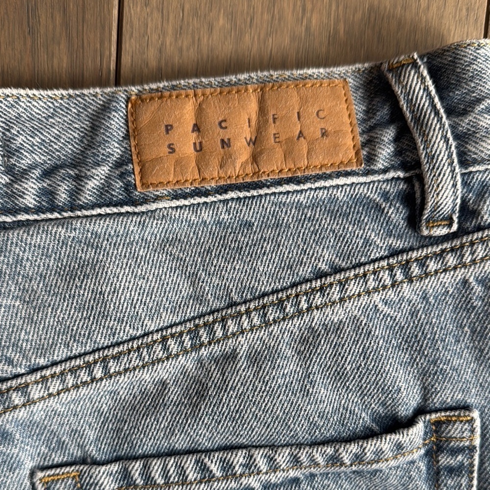 PacSun Blue Straight-Leg Distressed Jeans Sz 28 - Picture 5 of 7